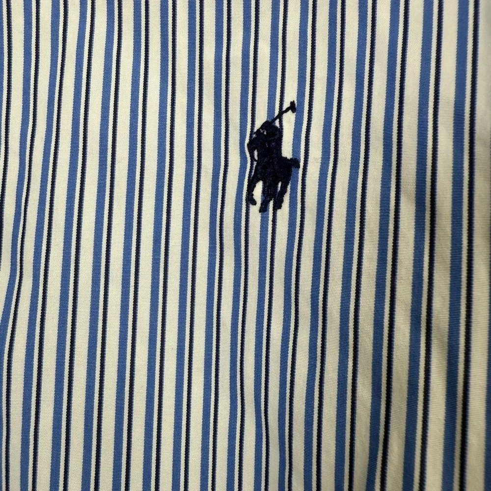 Polo Ralph Lauren Men's Classic-Fit Plaid Oxford Shirt Blue White XXL‎